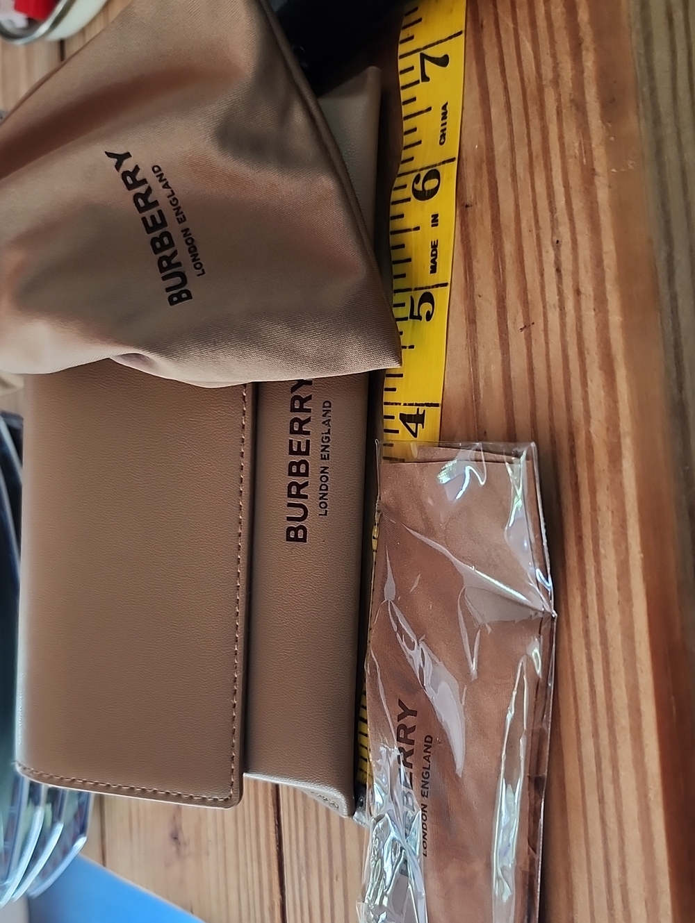Burberry Tan Leather Continental Wallet with Logo